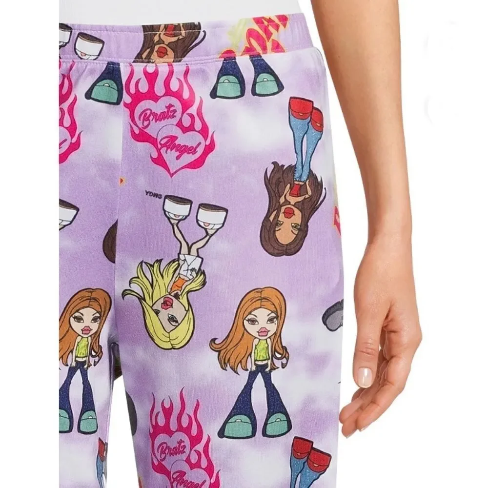 Women’s Juniors’ Bratz Print Comfy Lounge Pajama Sleep Pants, Size 2X